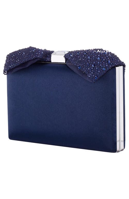 Shop Nina Selena Frame Clutch In Navy
