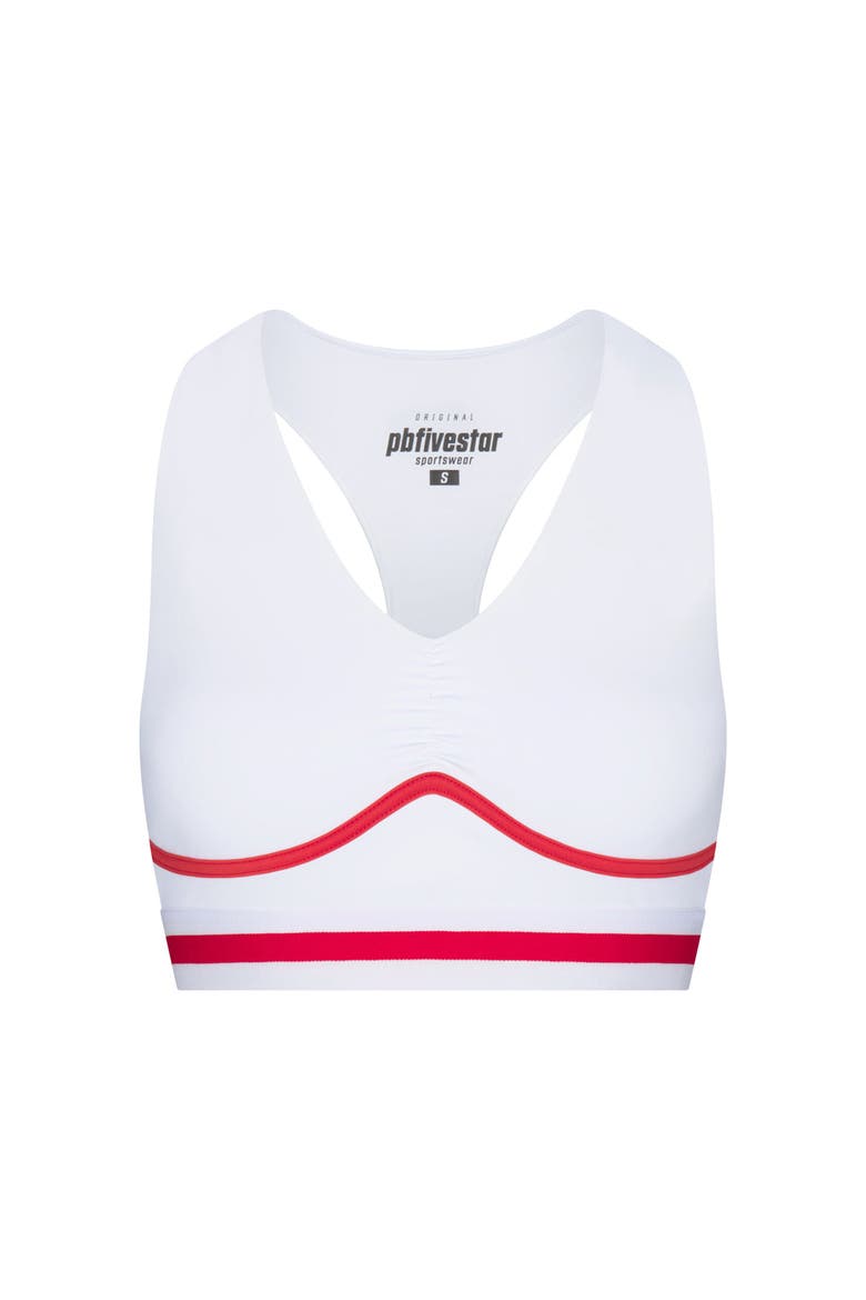Heritage Bra Top, Main, color, White-Black