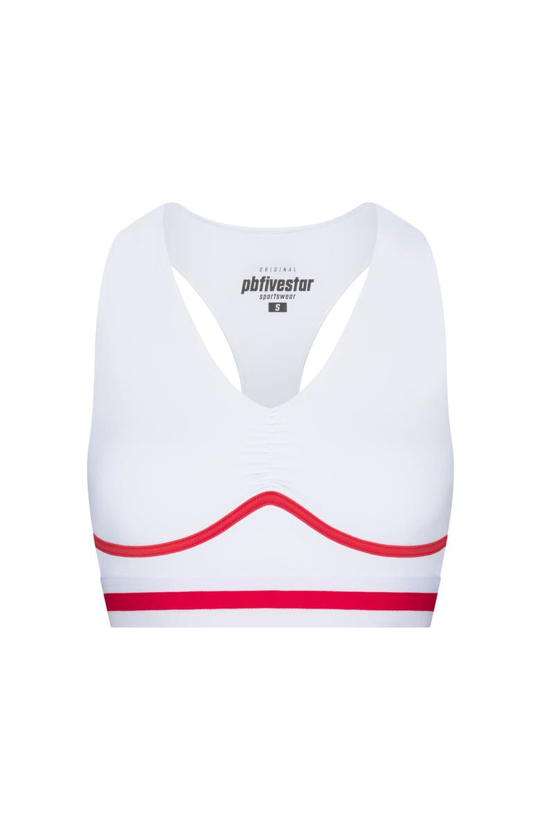 PB5star Heritage Bra Top, Alternate, color, White-Black