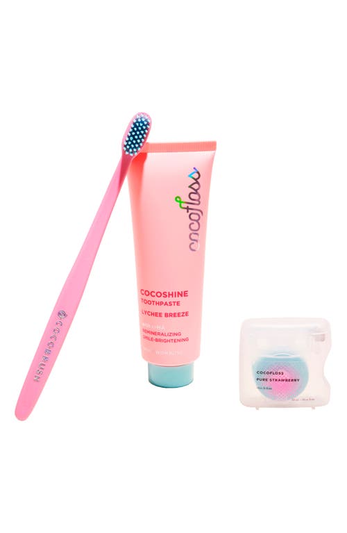 Cocofloss Smile Bliss Set In Pink Sunset