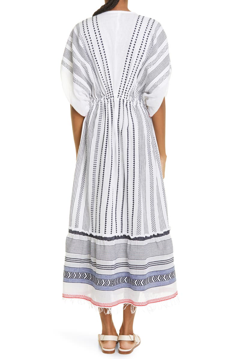 lemlem Yeshi Plunge Neck Cover-Up Dress, Alternate, color, 