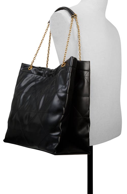 Aldo Morganex Quilted Faux Leather Tote In Black