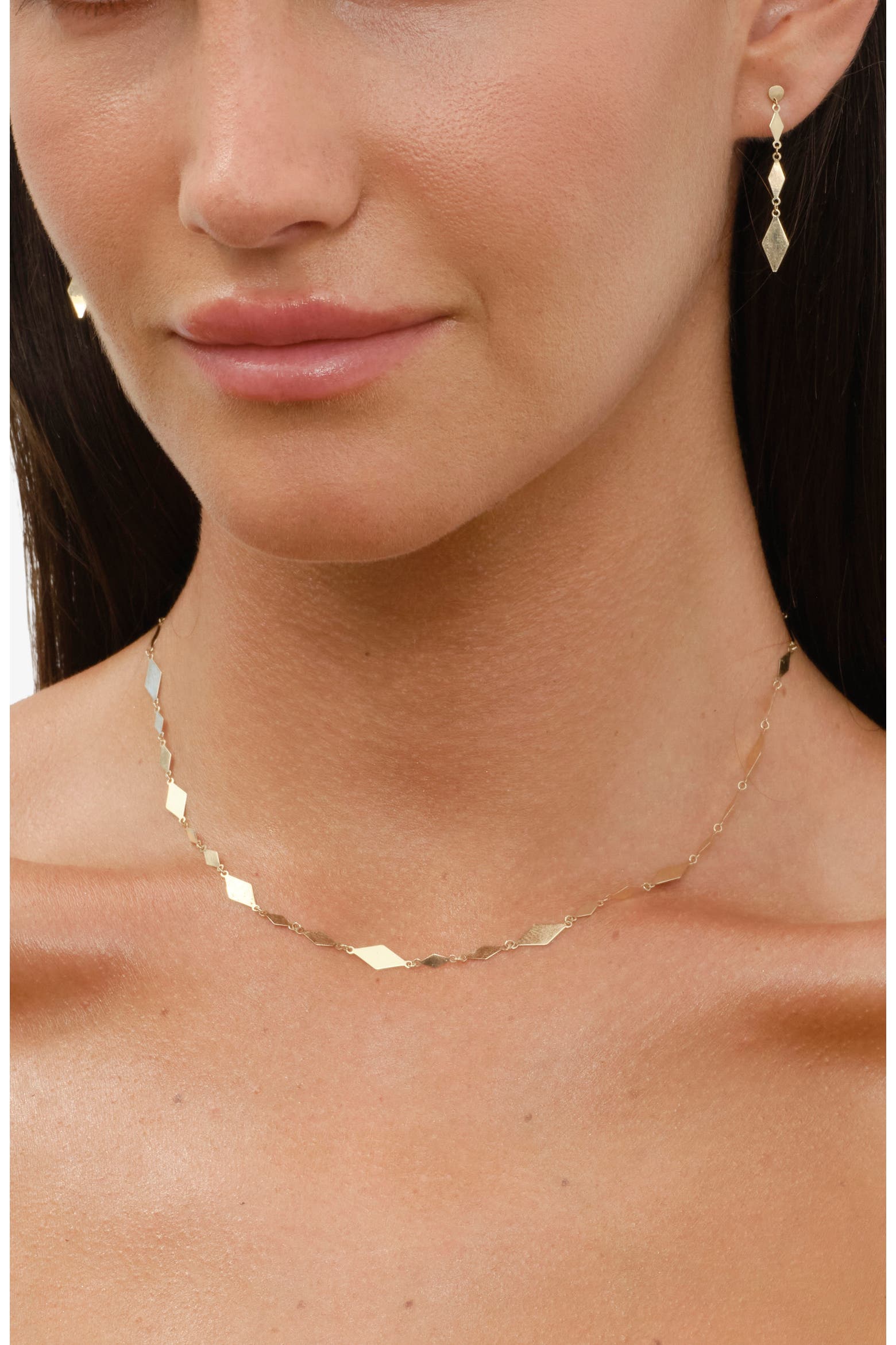 Kite No Color LANA 14k Gold Alternating Kite Chain Necklace (Women) | Nordstrom