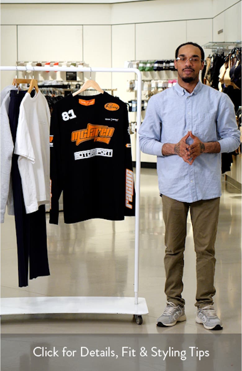 x McLaren Oval Graphic Long Sleeve T-Shirt, sales video thumbnail