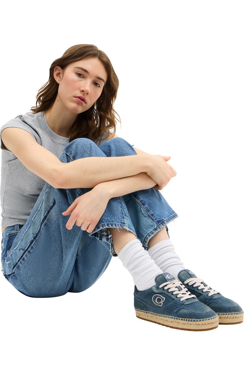 COACH Soho Espadrille Sneaker, Alternate, color, Denim.