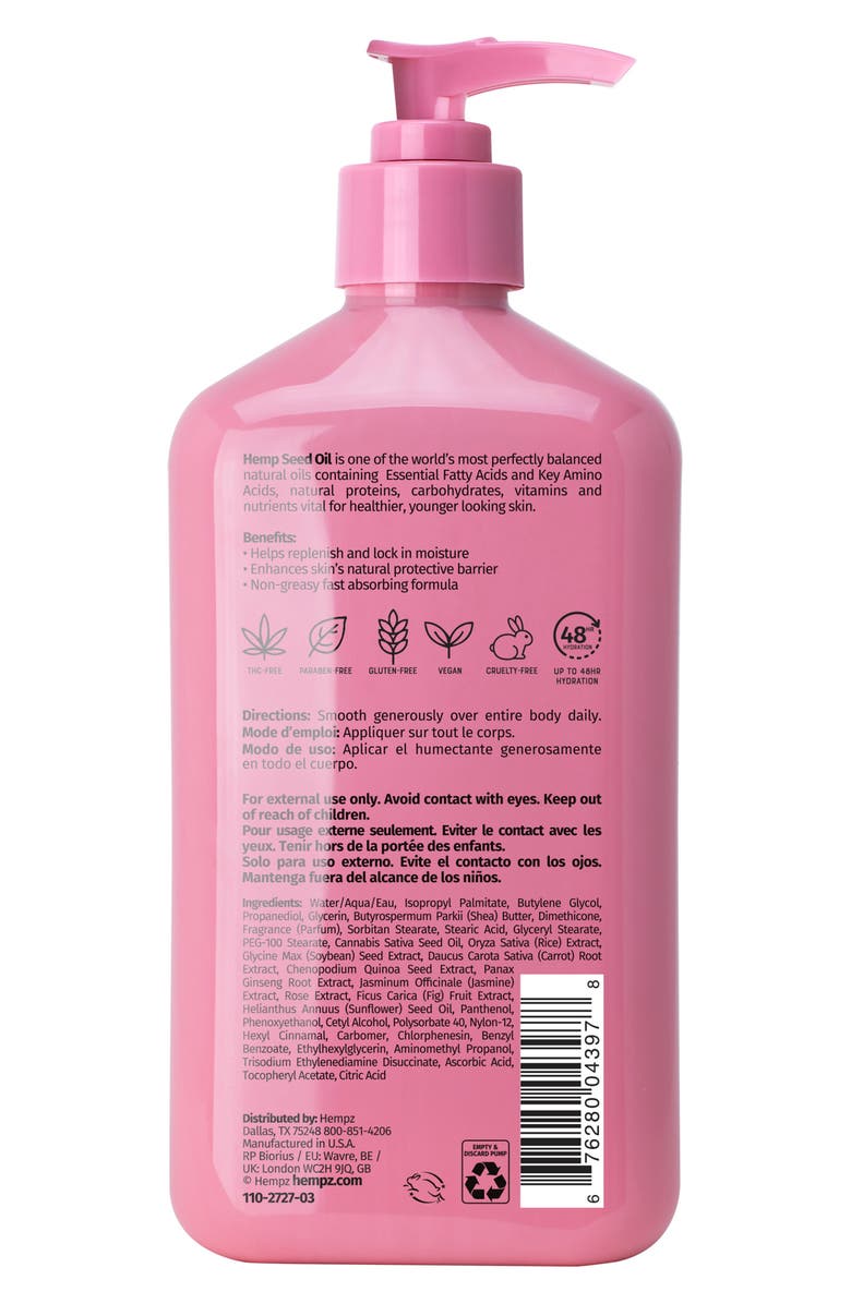 HEMPZ Beauty Actives Sweet Jasmine & Rose Herbal Body Moisturizer with Collagen Booster, Alternate, color,