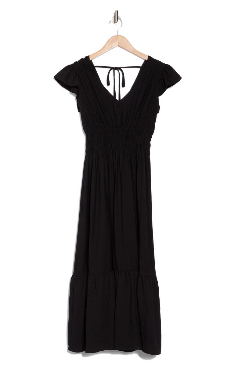 AUGUST SKY Flutter Sleeve Midi Dress, Alternate, color,