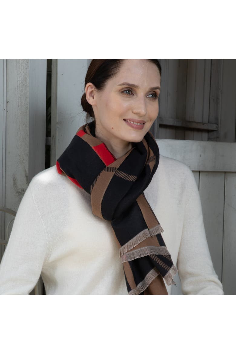 The Eleanor Scarf, Alternate, color, Brown/Red