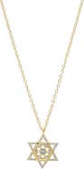BY ADINA EDEN CZ Hexagon Star of David Necklace