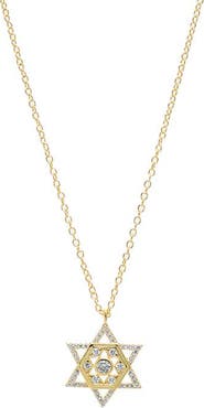 BY ADINA EDEN CZ Hexagon Star of David Necklace