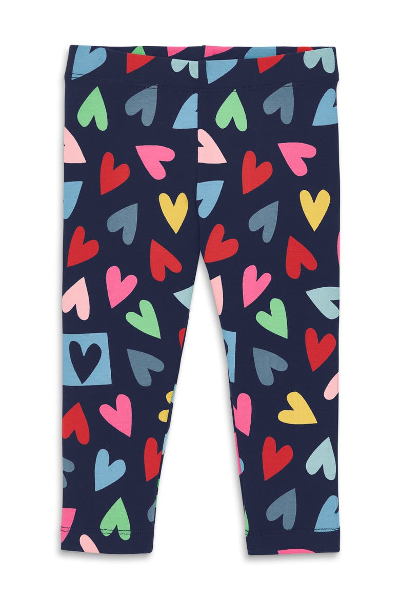 Baby Legging In Rainbow Candy Hearts, Main, color, Navy Rainbow Candy Hearts