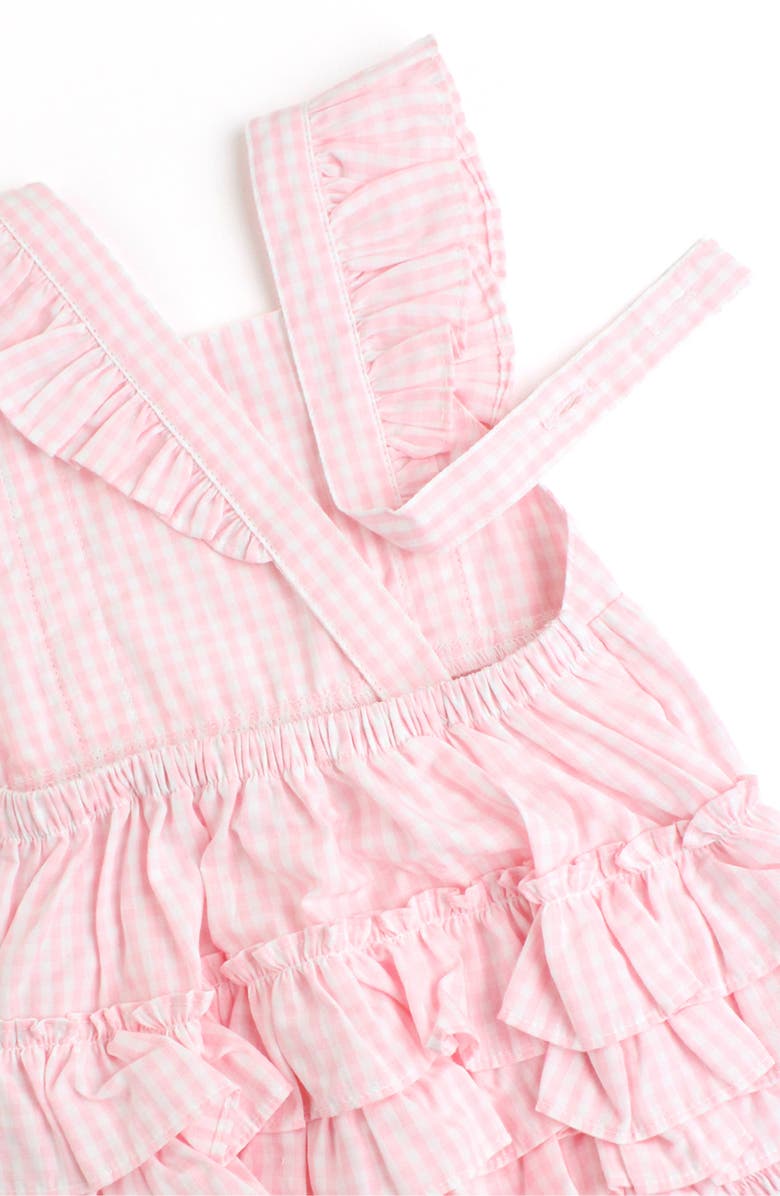 RuffleButts Kids' Pinafore X-Back Romper, Alternate, color,