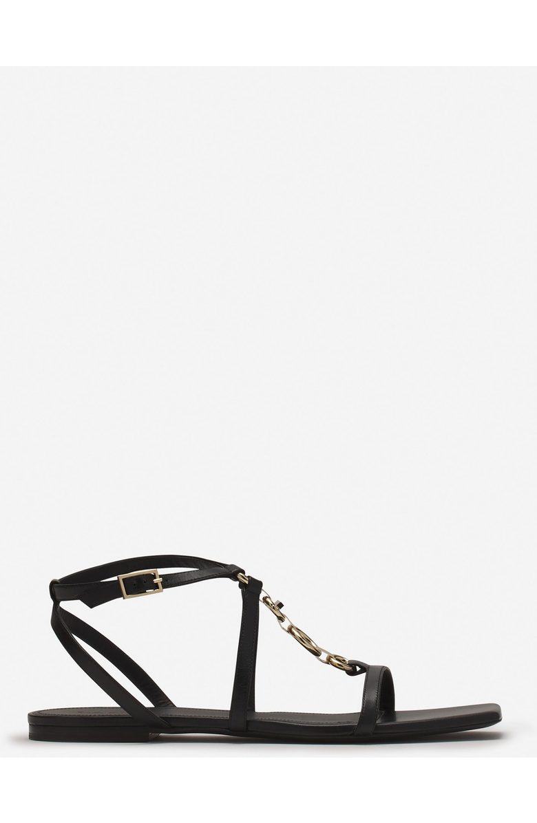 Lanvin Mesure Flat Leather Sandals, Main, color,
