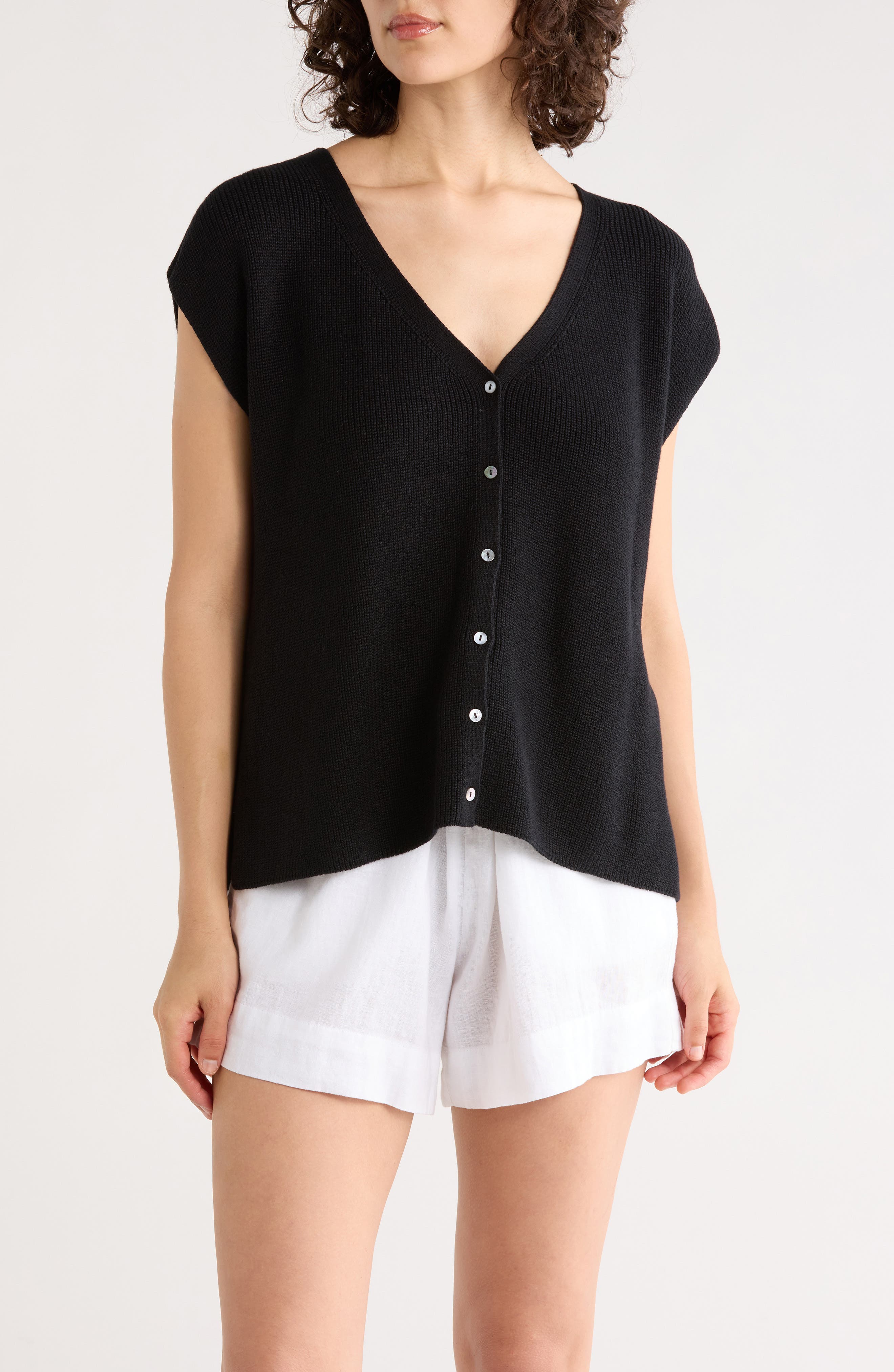 V-Neck Organic Cotton Sweater Vest