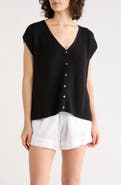 Eileen Fisher V-Neck Organic Cotton Sweater Vest