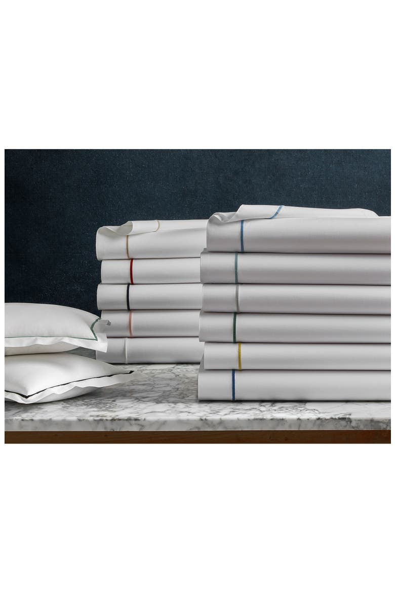 Bergamo Set of 2 500 Thread Count Cotton Percale Pillowcases, Alternate, color, CELADON