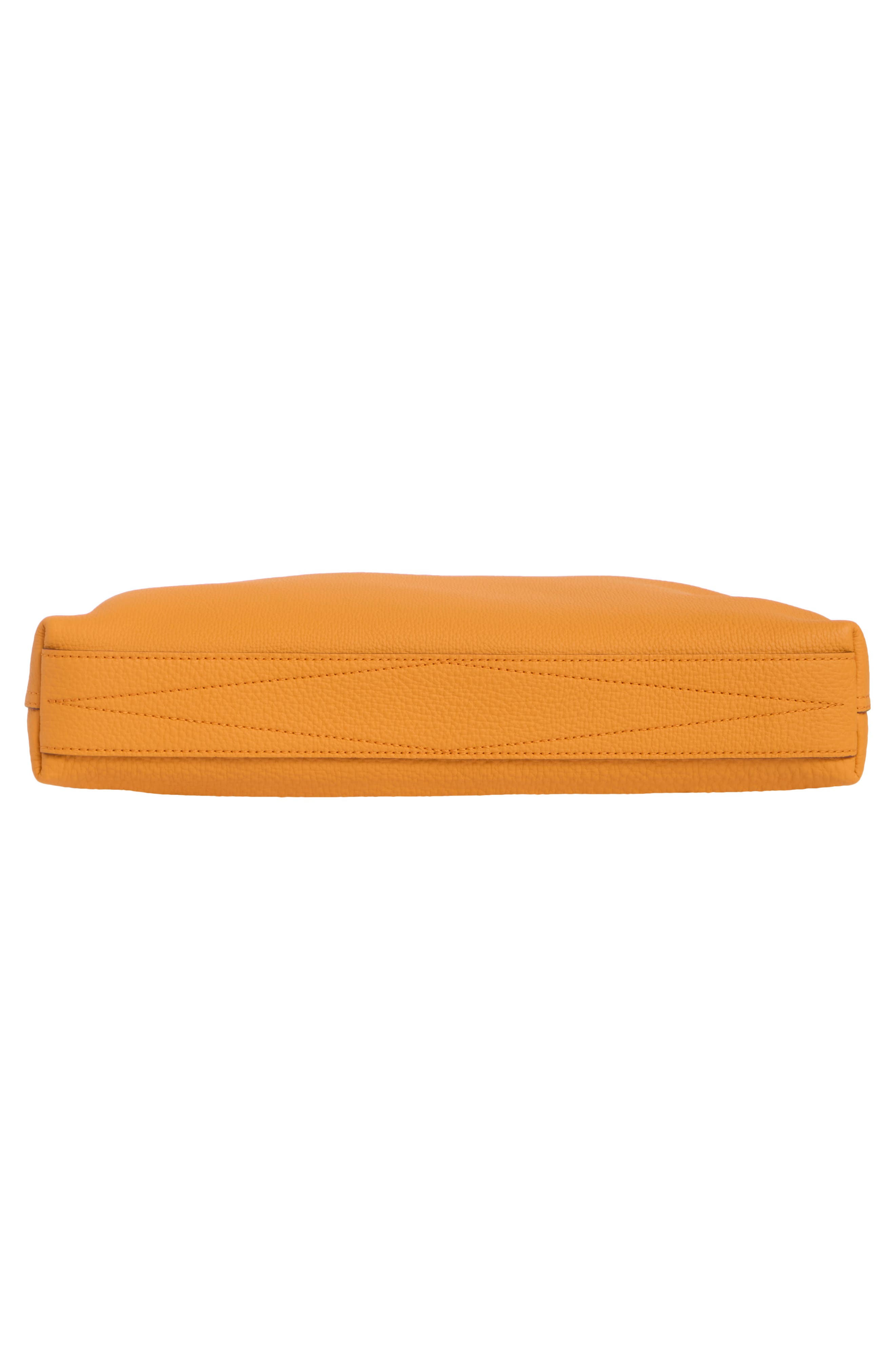 Longchamp Essential Pebbled Leather Document Holder, Alternate, color, Orange