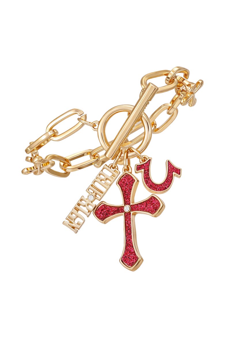 Rebel Charm Bracelet, Main, color, Gold Tone