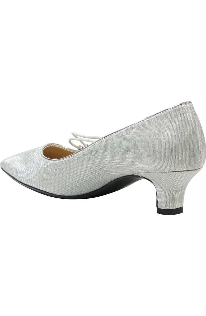 J. Reneé Idenah Pointed Toe Pump, Alternate, color, Silver Glitter Fabric