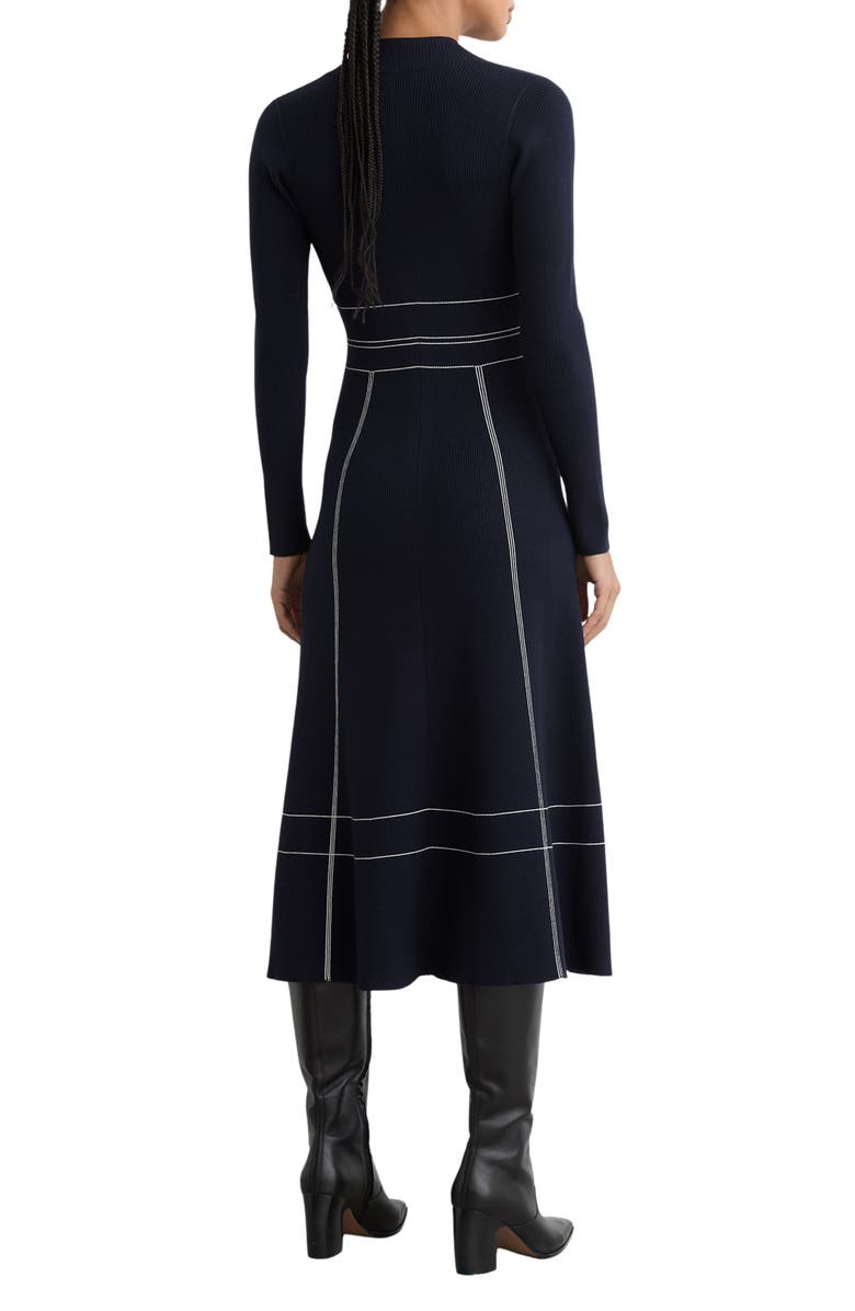 Reiss Charlie Long Sleeve Midi Dress, Alternate, color, 