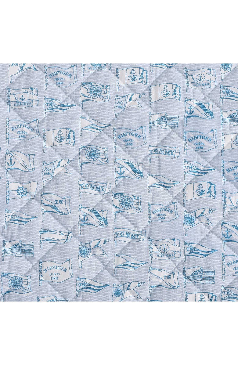Tommy Hilfiger Boating Flags Comforter & Shams Set, Alternate, color, Soft Blue/ White