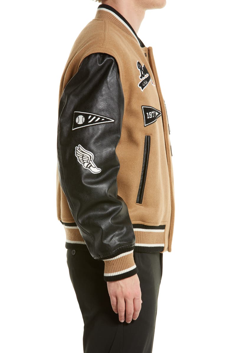 BOSS Carsity Wool Blend Bomber Jacket, Alternate, color, 