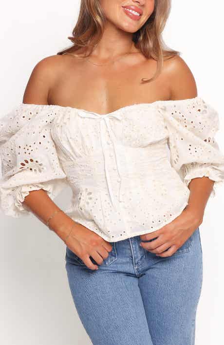 Petal & Pup Mairead Eyelet Off the Shoulder Top