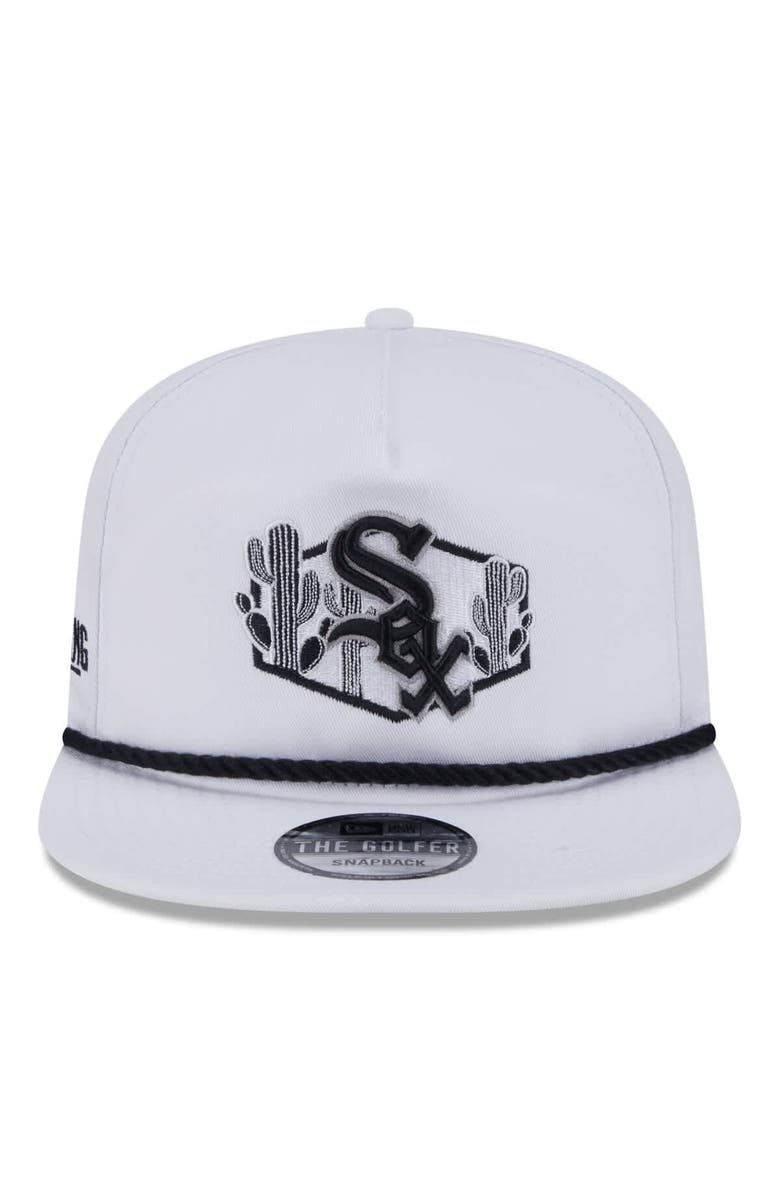 New Era Men's New Era White Chicago White Sox 2025 Spring Training Palm Golfer Snapback Hat, Alternate, color, White