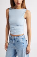 Open Edit Boat Neck Sleeveless Top