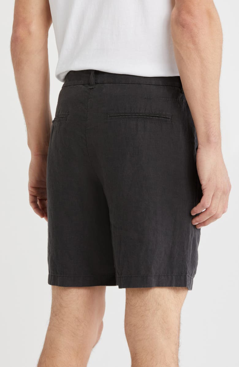 rag & bone Elliot Pleated Linen Shorts, Alternate, color, 