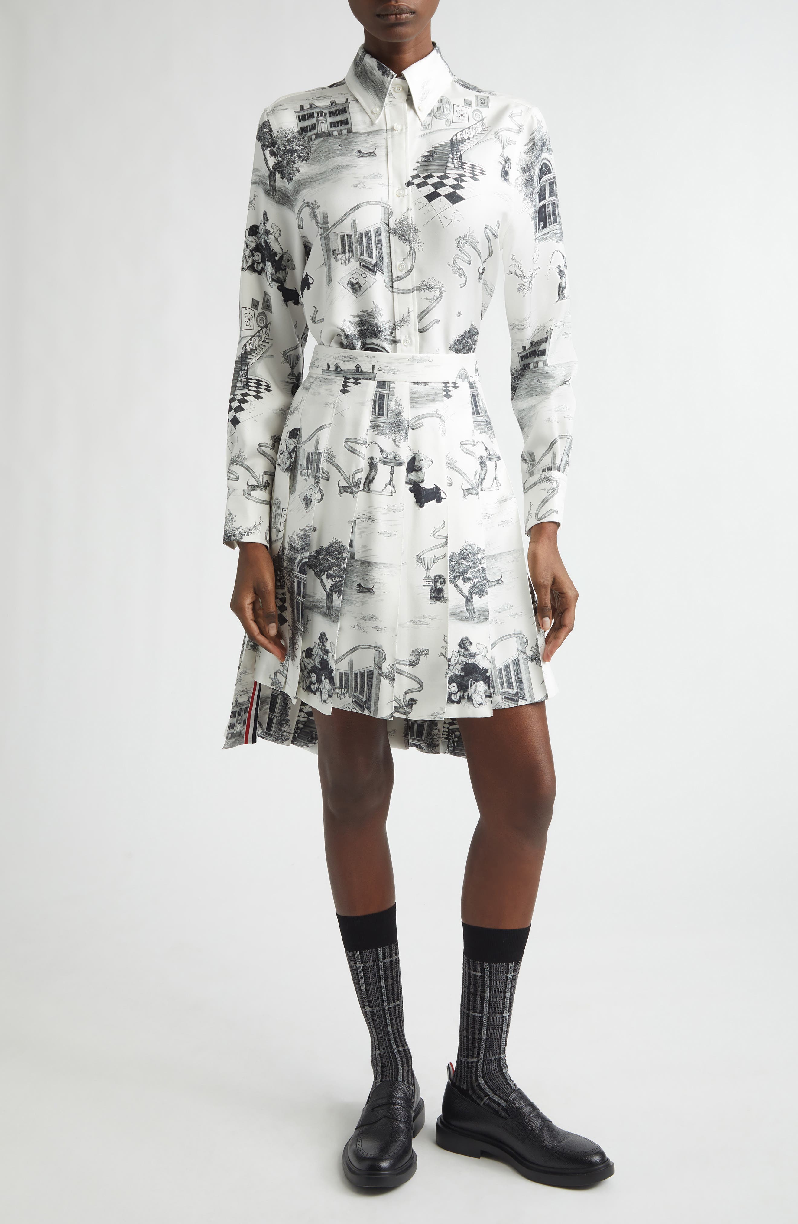 Hector Toile Silk Twill Button-Down Shirt - image 2