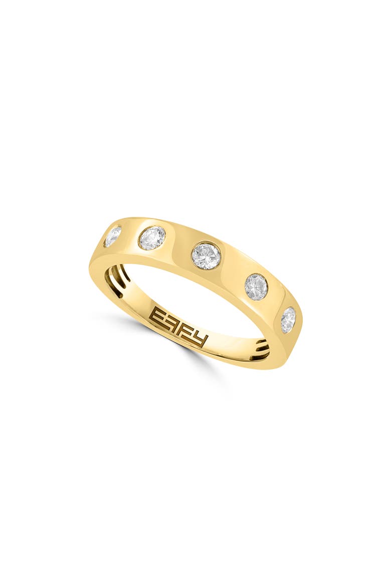 14K Yellow Gold Plated Diamond Band Ring, Main, color, GOLD