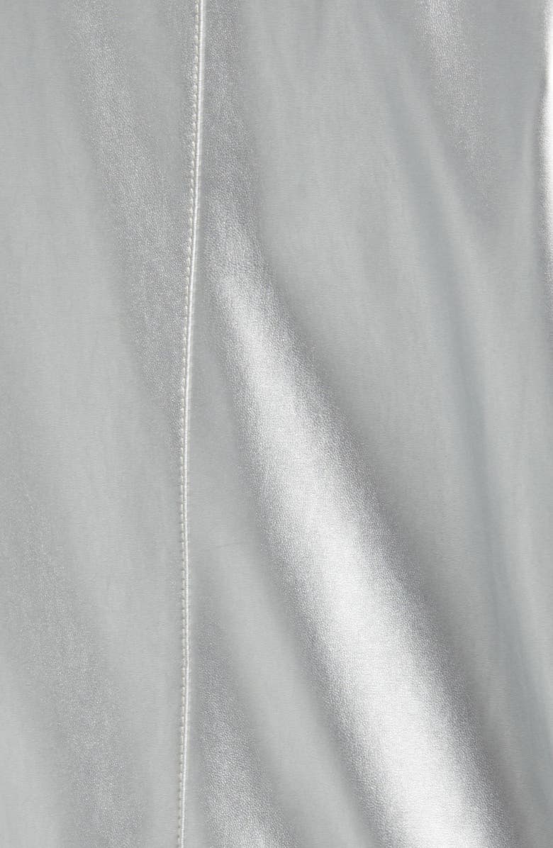 AZALEA WANG Metallic Faux Leather Moto Jacket, Alternate, color, 