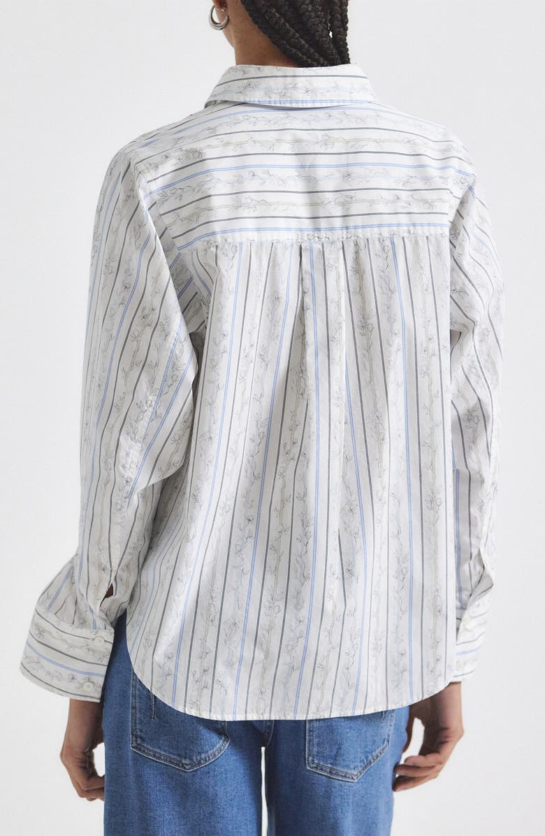 Derek Lam 10 Crosby Wesley Button-Up Shirt, Alternate, color, White Multi