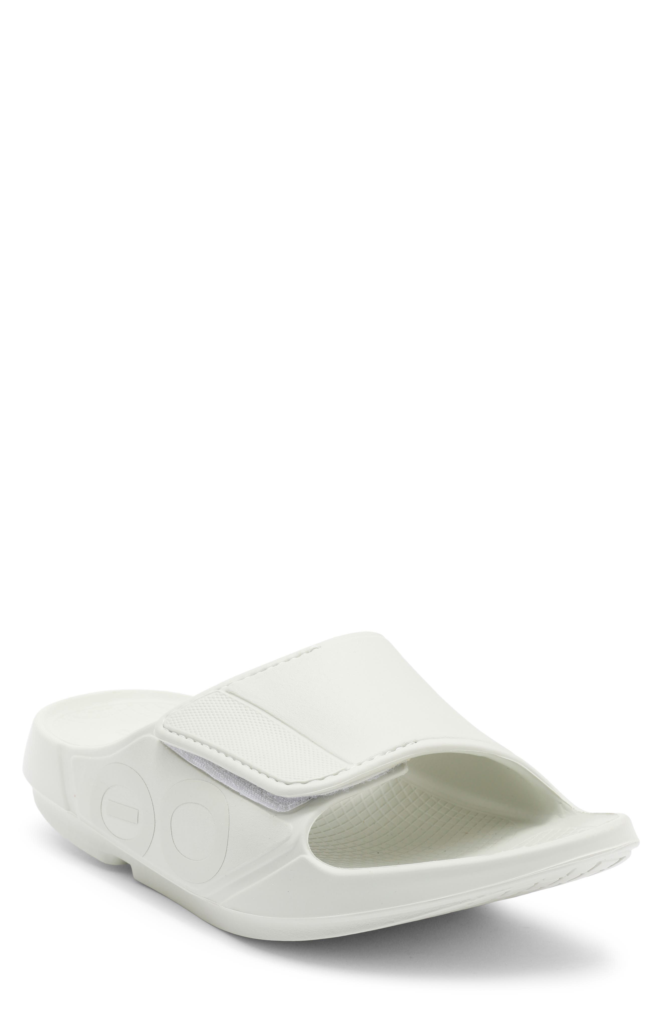 Oofos Ooahh Sport Flex Slide Sandal, Main, color, Cosmic Gray