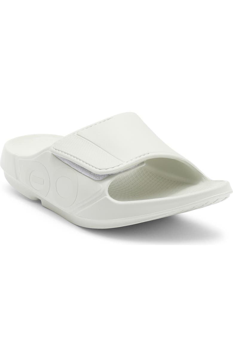 Oofos Ooahh Sport Flex Slide Sandal, Main, color, Cosmic Gray