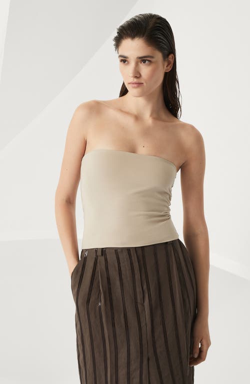 Brunello Cucinelli Strapless Bandeau Top In Beige