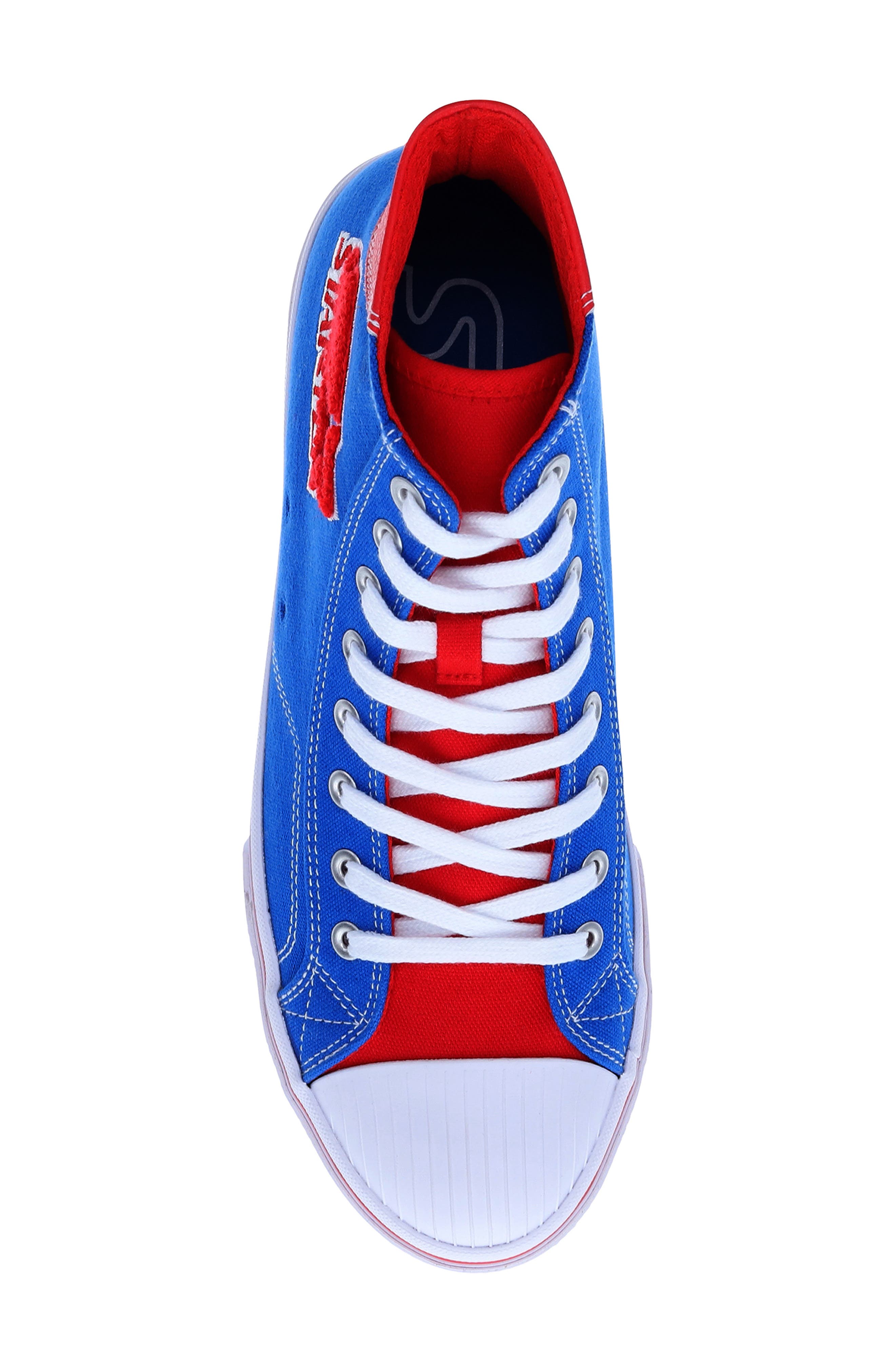 STARTER Tradition 71 High Top Sneaker, Alternate, color, Blue/ Red