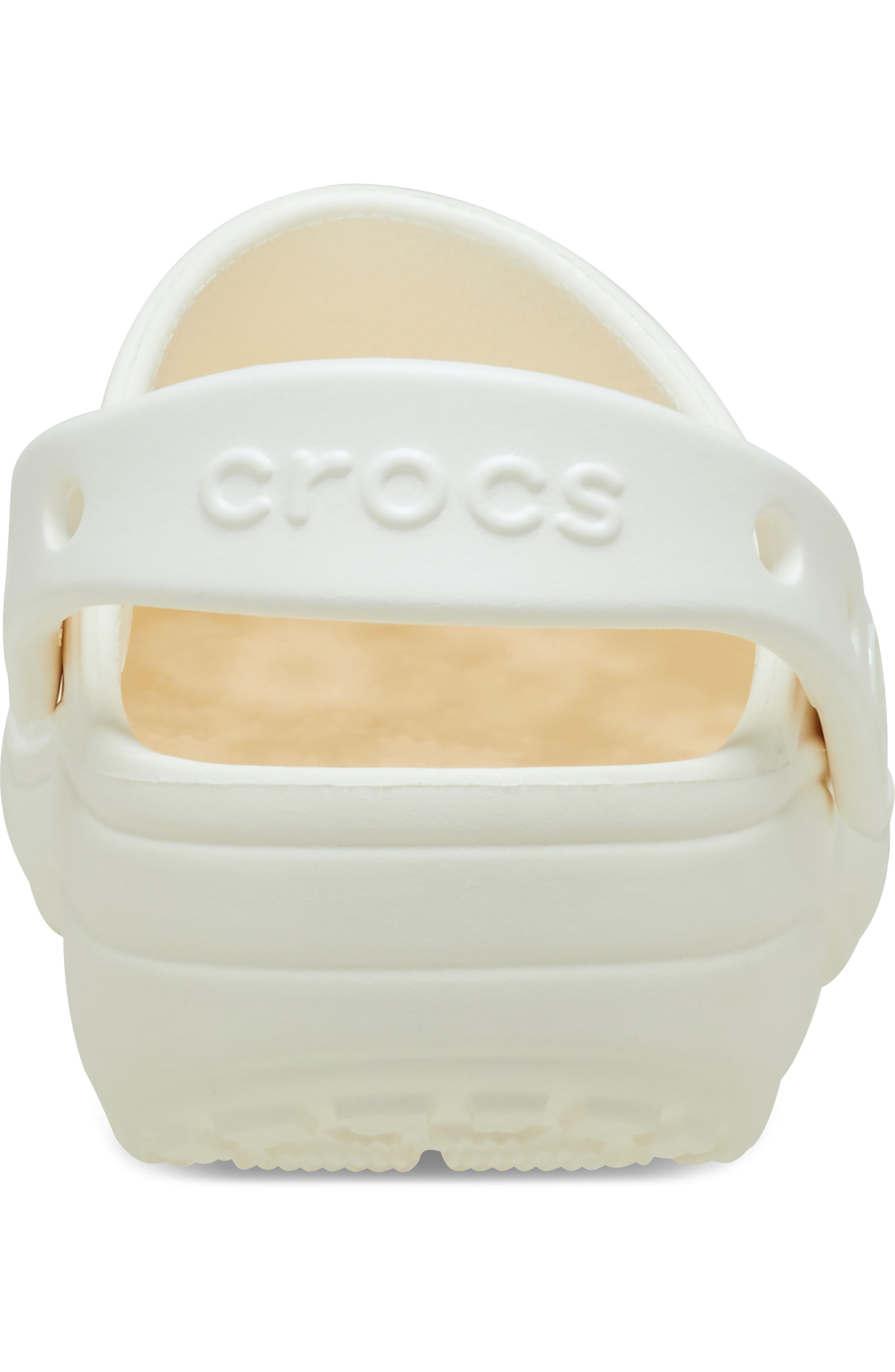 CROCS Kids' Classic Floral Cutout Clog, Alternate, color, Chalk