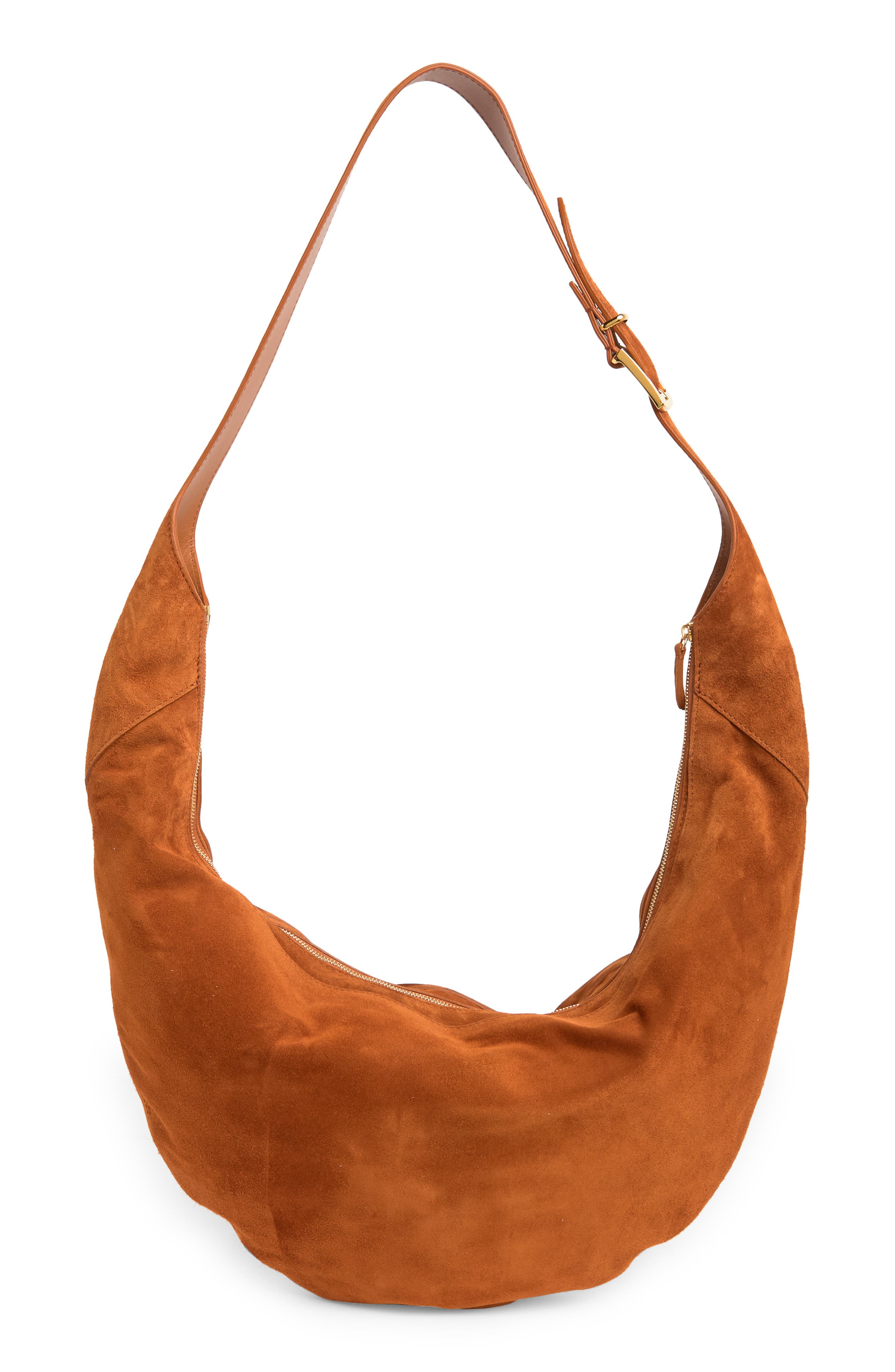 Khaite August Suede Hobo Bag, Alternate, color, 