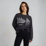 THE WILD COLLECTIVE Women's The Wild Collective Black Golden State Valkyries Oversized Long-Sleeve T-Shirt