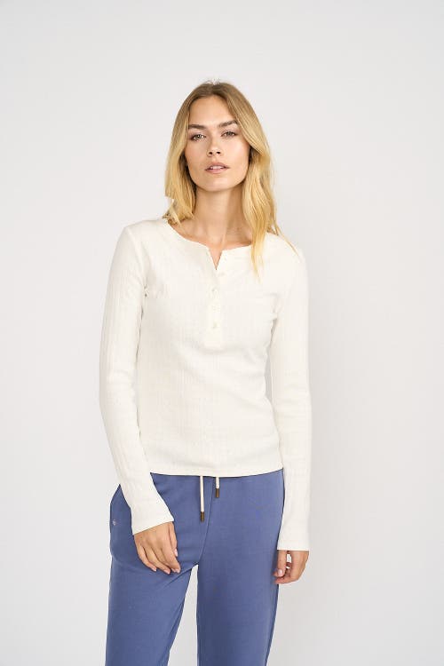 Marea Pointelle Long Sleeve Henley