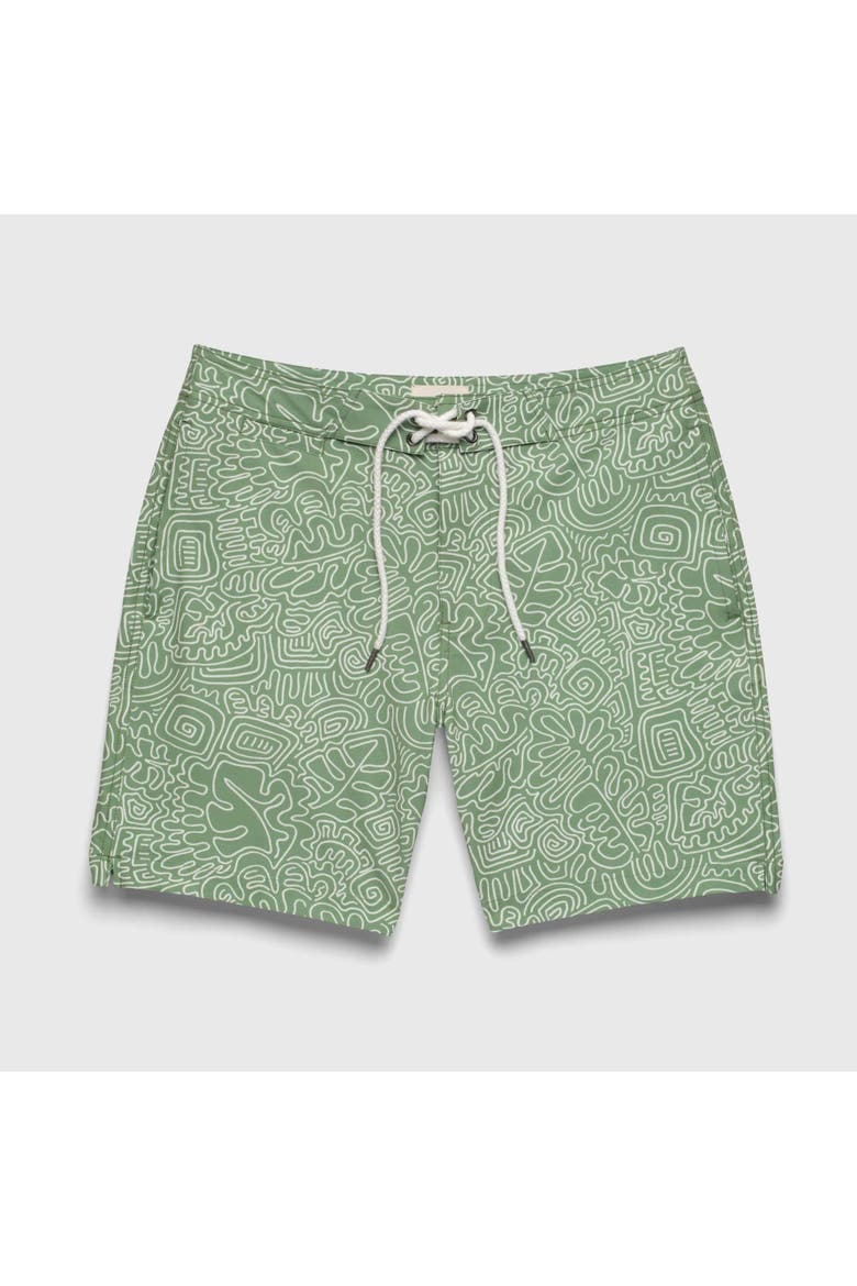 Duke 7.25" Doodle Boardshort, Main, color, turf green