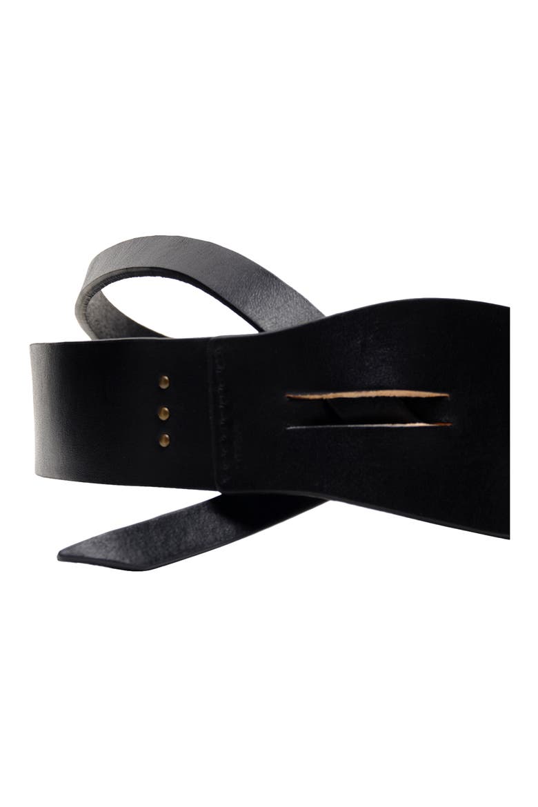 Lyra Leather Belt, Alternate, color, BLACK