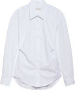 Dries Van Noten Pleated Belted Cotton Button-Up Shirt