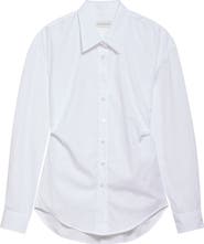 Dries Van Noten Pleated Belted Cotton Button-Up Shirt