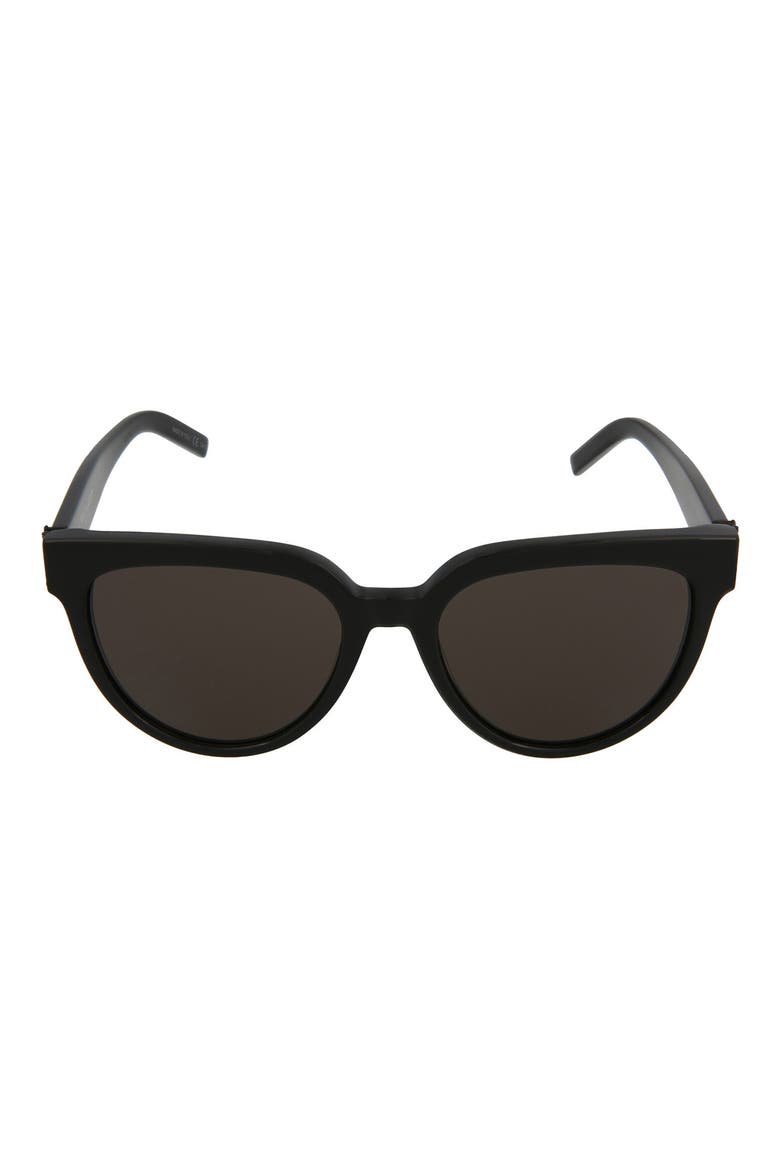 55mm Cat Eye Sunglasses, Main, color, BLACK BLACK BLACK/BLK