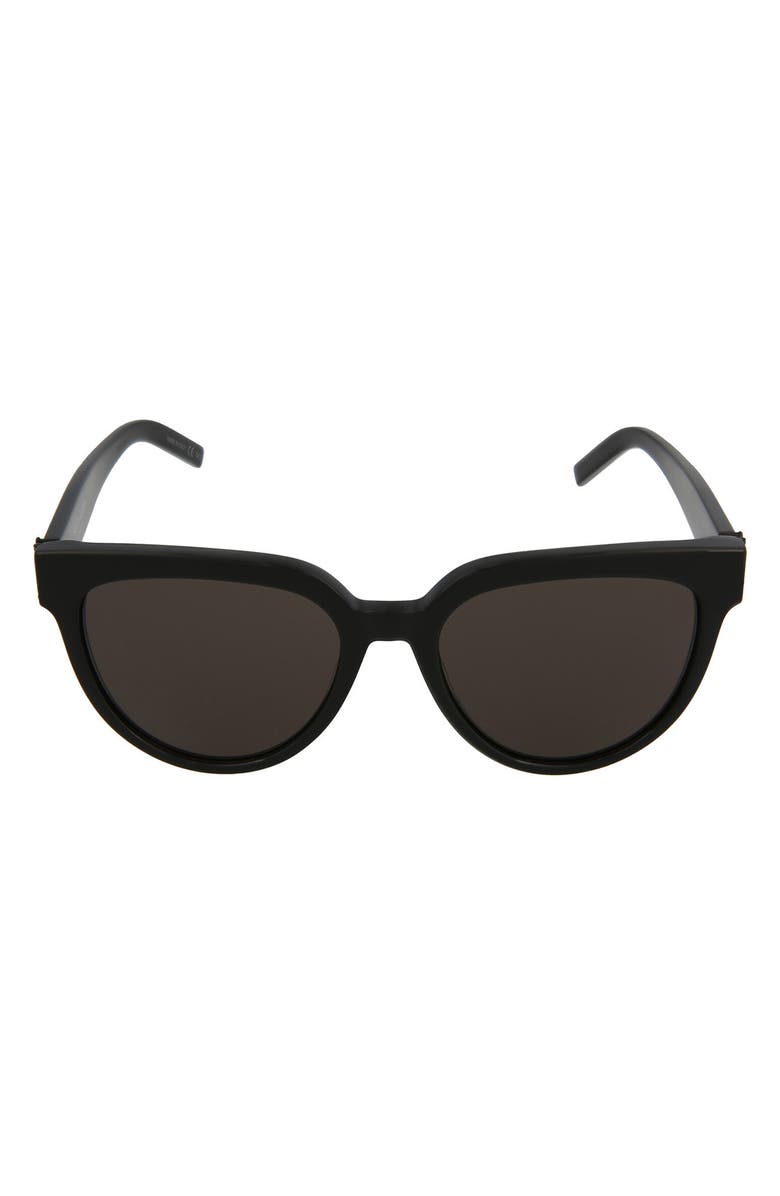 Saint Laurent 55mm Cat Eye Sunglasses, Main, color, Black Black Black/Blk