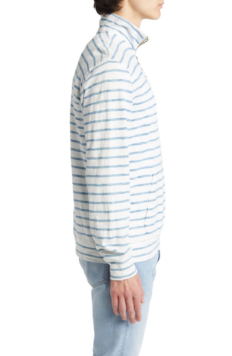 Rails Leorio Stripe Quarter Zip Cotton Pullover, Alternate, color, 