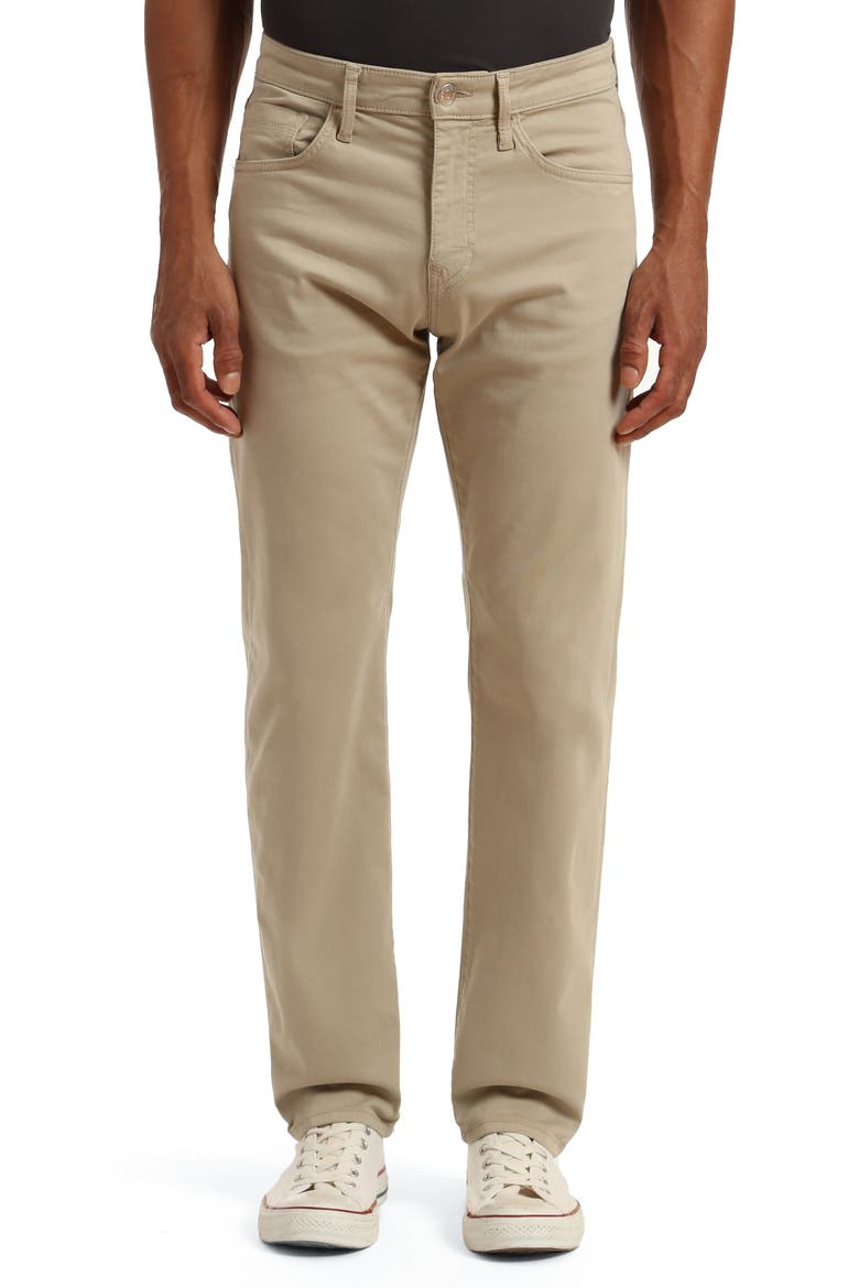 Zach Straight Leg Twill Pants, Main, color, ALUMINUM TWILL